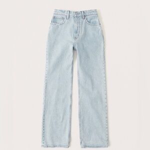 Abercrombie & Fitch Curve Love High Rise 90s Relaxed Jean - Light Wash - 29 - R